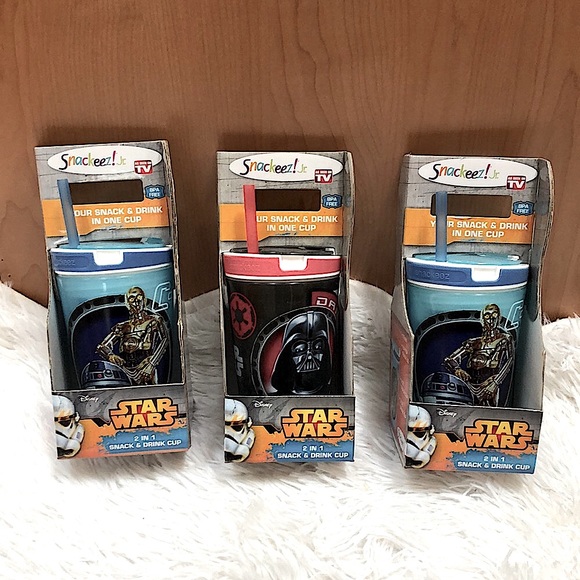 Bundle of 3 Snackeez ! Jr Star Wars Cups - Picture 1 of 3
